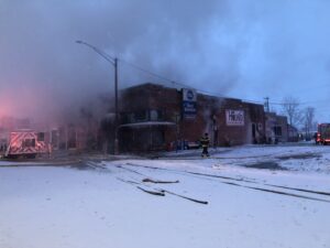 Photo of the downtown fire